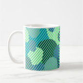 Tasse à café aux tons verts motifs géométriques (Gauche)