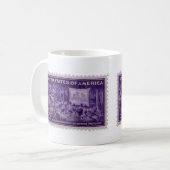 Tasse à café avec ancien timbre-poste (Devant gauche)