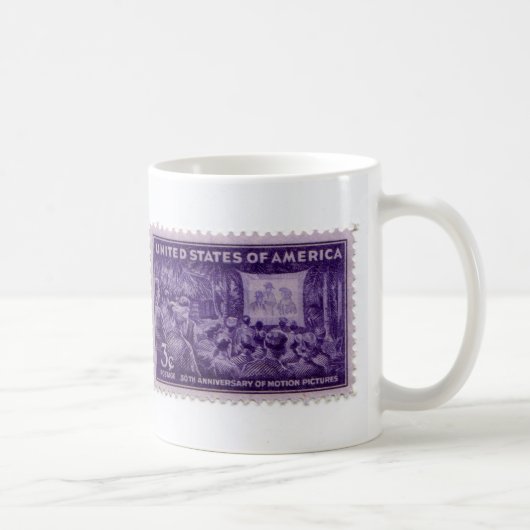 Tasse à café avec ancien timbre-poste (Droite)