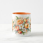 Tasse à café avec arrangement de fleurs à l'aquare (Centre)