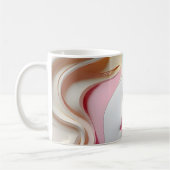 Tasse à café avec art abstrait pastel 3D de visage (Gauche)