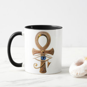 tasse à café avec art du pharaon égyptien