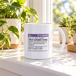 Tasse à café avec baisers de visage Rx toutes les