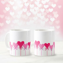 Tasse à café avec bordure de sucette en forme de c