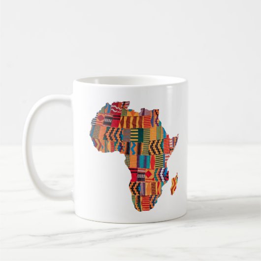 Tasse à café avec carte de l'Afrique (Gauche)