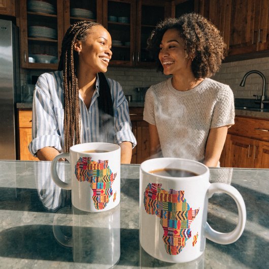 Tasse à café avec carte de l'Afrique