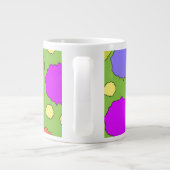 Tasse à café avec cercles de couleurs rétro funky (Dos)