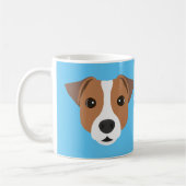 Tasse à café avec chien Jack Russell (Gauche)
