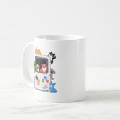 Tasse à café avec chiens mignons console Game Boy (Devant gauche)