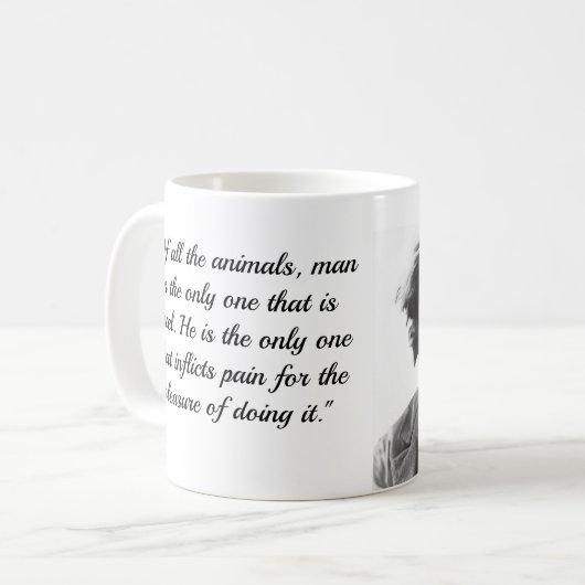 Tasse à café avec citation de Mark Twain (Devant gauche)