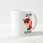Tasse à café avec citation drôle Zero Fox Given (Devant droit)