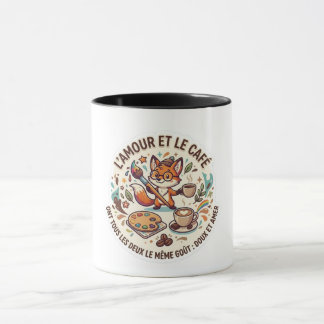 Tasse à Café avec Citation : « L’amour et le café