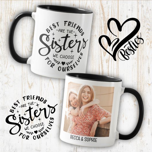 Tasse à café avec citation Meilleure amie de la sœ