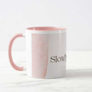 Tasse à café avec citation poétique "Devenir lente