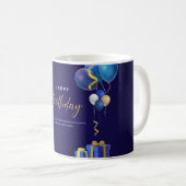 Tasse à café avec citation romantique . (Devant droit)
