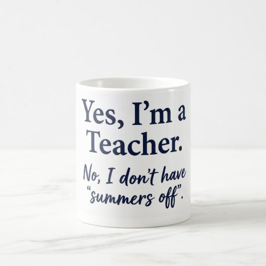 Tasse à café avec citation sarcastique "Pas de vac (Centre)