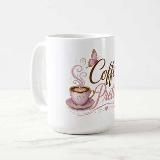 Tasse à café avec Coffee Pretty pixie (2) (Devant gauche)