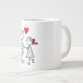 Tasse à café avec couple romantique (Devant droit)