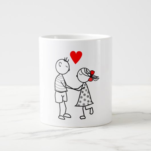 Tasse à café avec couple romantique (Devant)
