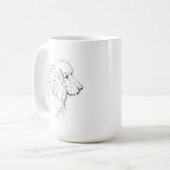 Tasse à café avec croquis de Cocker Spaniel – Lign (Devant gauche)