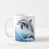 Tasse à café avec dauphin design dessus (Gauche)