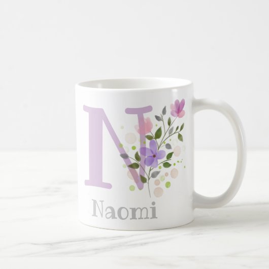Tasse à café avec décoration florale (Droite)