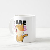 Tasse à café avec des chats mignons (Devant gauche)