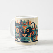 Tasse à café avec design abstrait de personnage (Devant gauche)