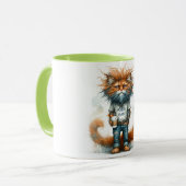 Tasse à café avec design de chaton coquin (Devant gauche)