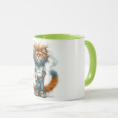 Tasse à café avec design de chaton coquin (Devant droit)