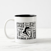 Tasse à café avec design de danse dessus. Vous app (Gauche)