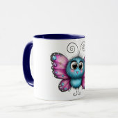 Tasse à café avec design de papillon adorable (Devant gauche)