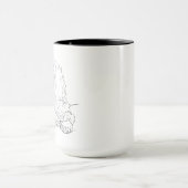Tasse à café avec dessin au trait de Cocker Spanie (Centre)