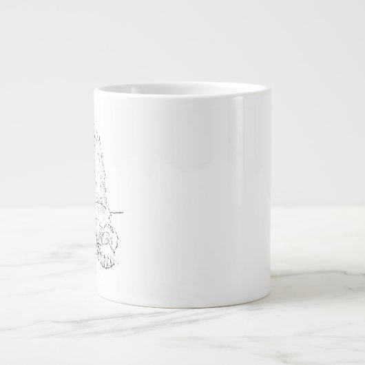 Tasse à café avec dessin au trait de Cocker Spanie (Devant)