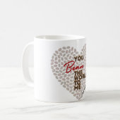 Tasse à café avec disant "tu m'as donné le monde" (Devant gauche)