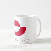Tasse à café avec drapeau du Groenland (Devant droit)