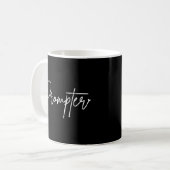 Tasse à café avec écriture blanche erreur de dacty (Devant gauche)