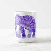 TASSE À CAFE AVEC ÉLÉPHANT BLEU FRAIS & FLEURS (Centre)
