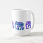 TASSE À CAFE AVEC ÉLÉPHANTS BLEUS REFROIDIS (Devant droit)