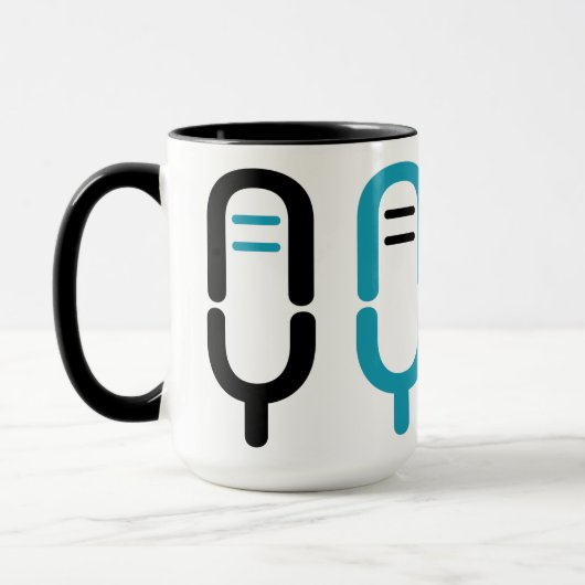 Tasse à café avec enveloppe de logo de microphone (Gauche)