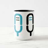 Tasse à café avec enveloppe de logo de microphone (Centre)