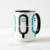 Tasse à café avec enveloppe de logo de microphone (Devant droit)