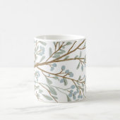 tasse à café avec feuilles et branches d'arbres (Centre)