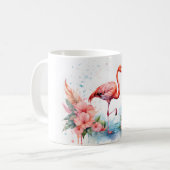 Tasse à café avec flamant rose imprimé (Devant gauche)