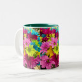 Tasse à café avec fleurs agréables (Devant gauche)