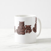 Tasse à café avec illustration de maman ourse et o (Devant droit)