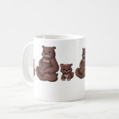 Tasse à café avec illustration de maman ourse et o (Devant gauche)