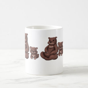 Tasse à café avec illustration de maman ourse et o