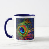Tasse à café avec impression de plume de paon colo (Gauche)