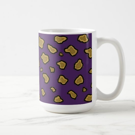 Tasse à café avec impression léopard violet (Droite)